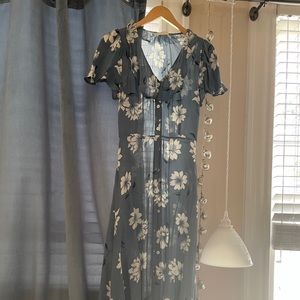 Christy Dawn Daisy Dress in Dust Blue Floral SM